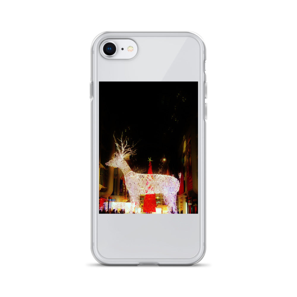 Coque transparente pour iPhone® - Lumières de Noël (lumineuses)