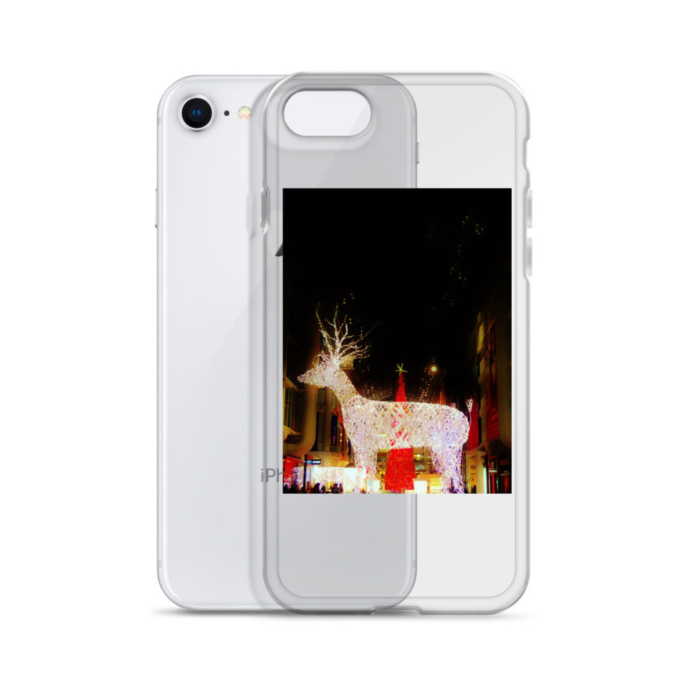 Coque transparente pour iPhone® - Lumières de Noël (lumineuses)