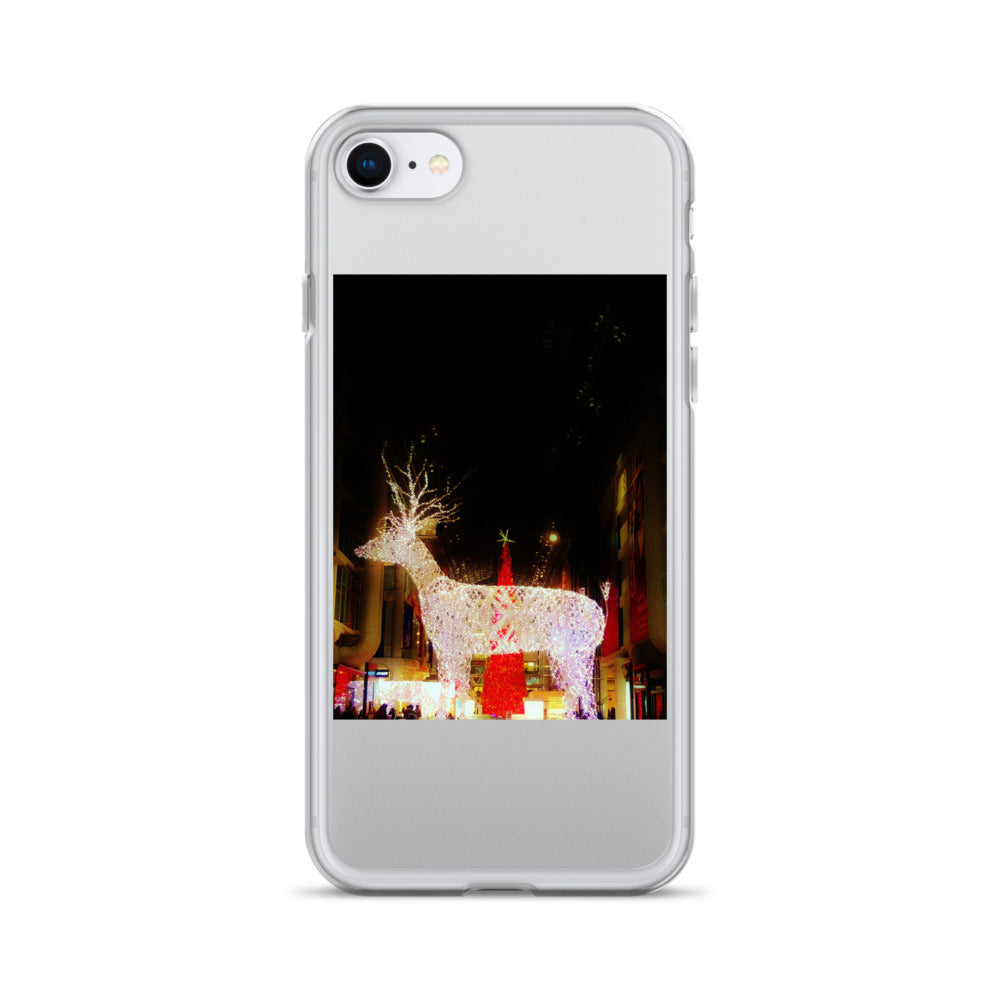 Coque transparente pour iPhone® - Lumières de Noël (lumineuses)