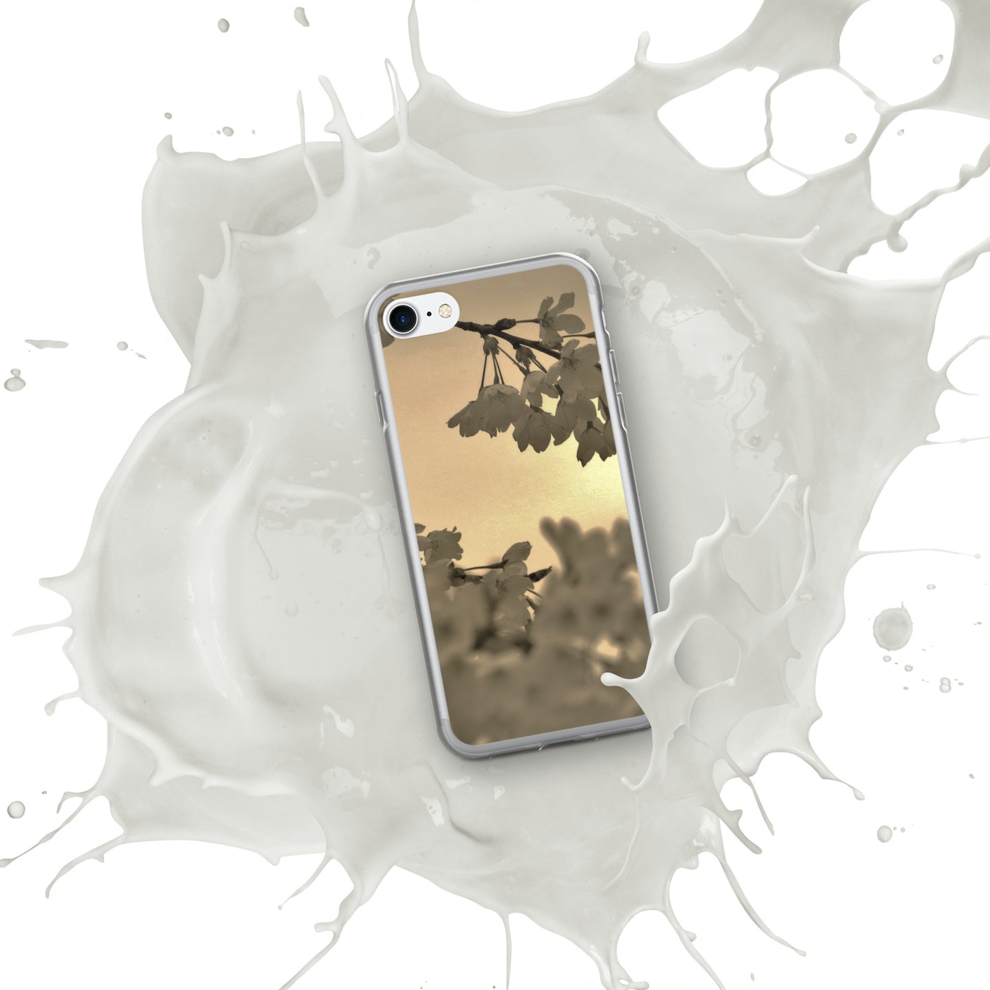 Clear Case for iPhone® - Sepia Cherry Blossoms