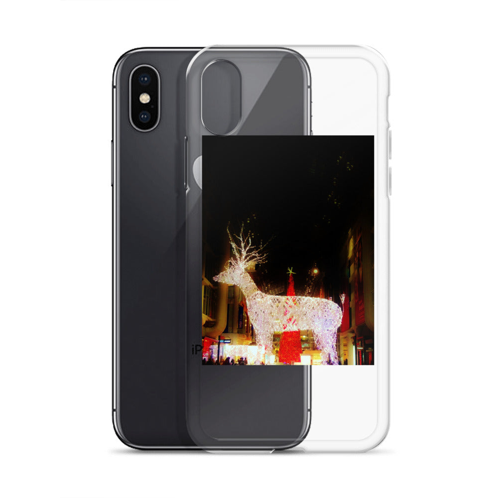 Coque transparente pour iPhone® - Lumières de Noël (lumineuses)