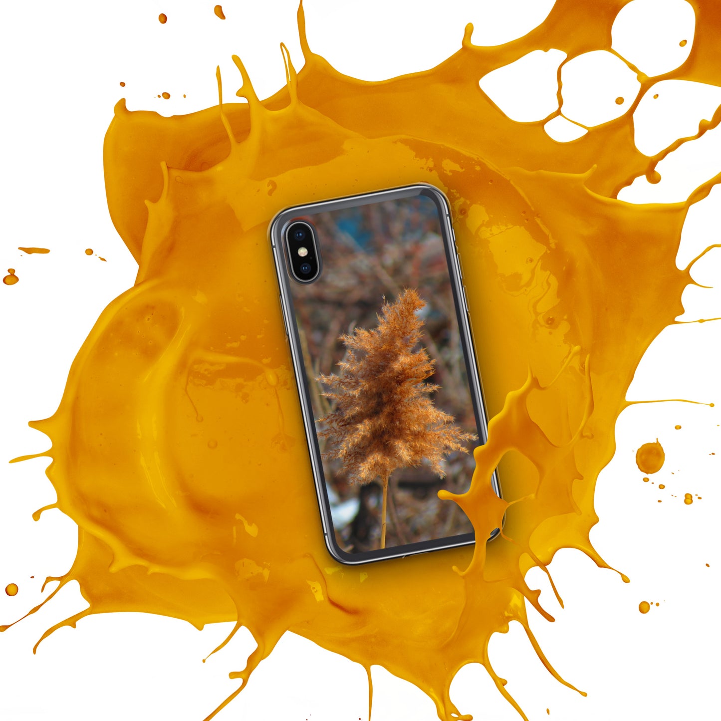 Funda transparente para iPhone® - Follaje de invierno