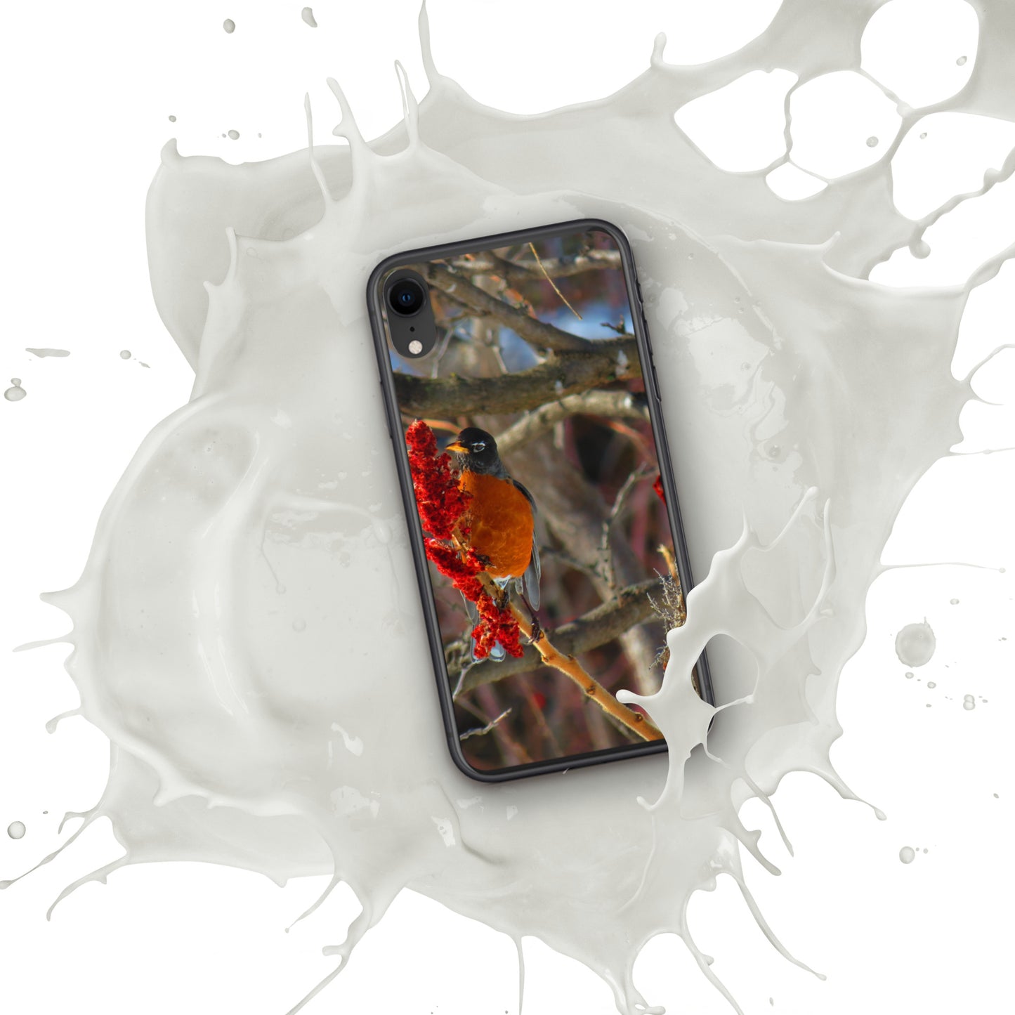 Coque transparente pour iPhone® - Snackin' Robin