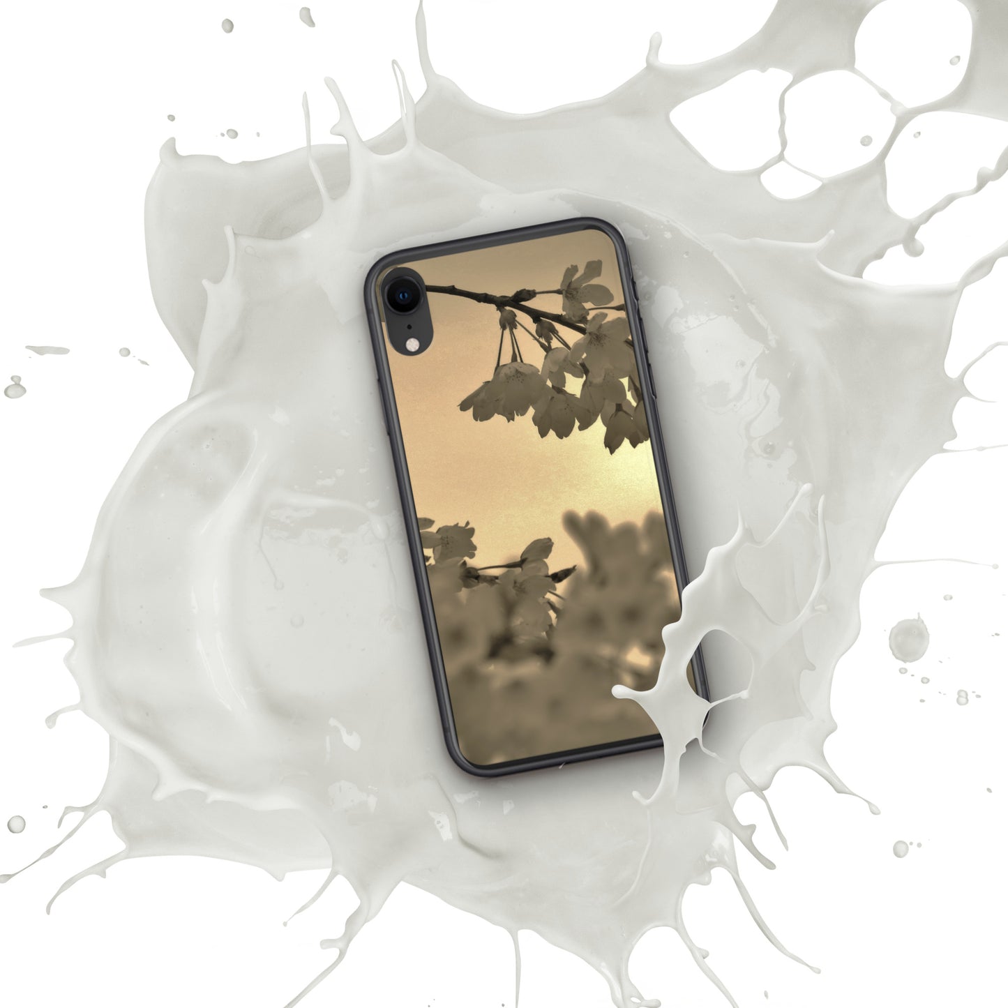 Clear Case for iPhone® - Sepia Cherry Blossoms