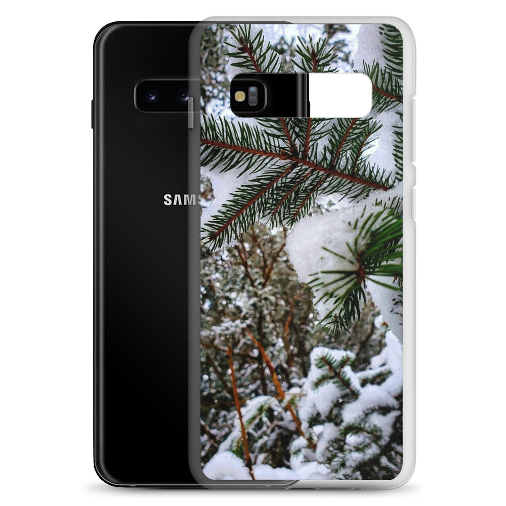 Funda transparente para Samsung® - Snowy Evergreen