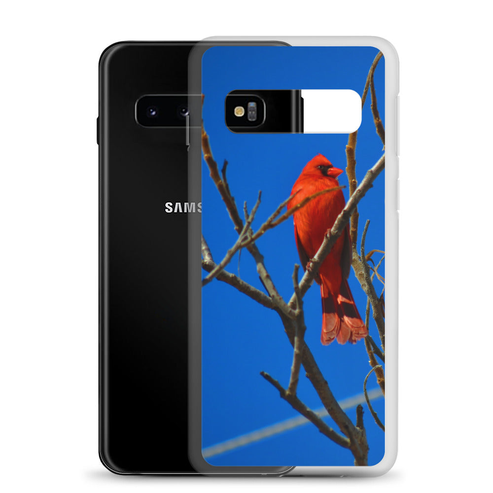 Funda transparente para Samsung® - Cardenal rojo