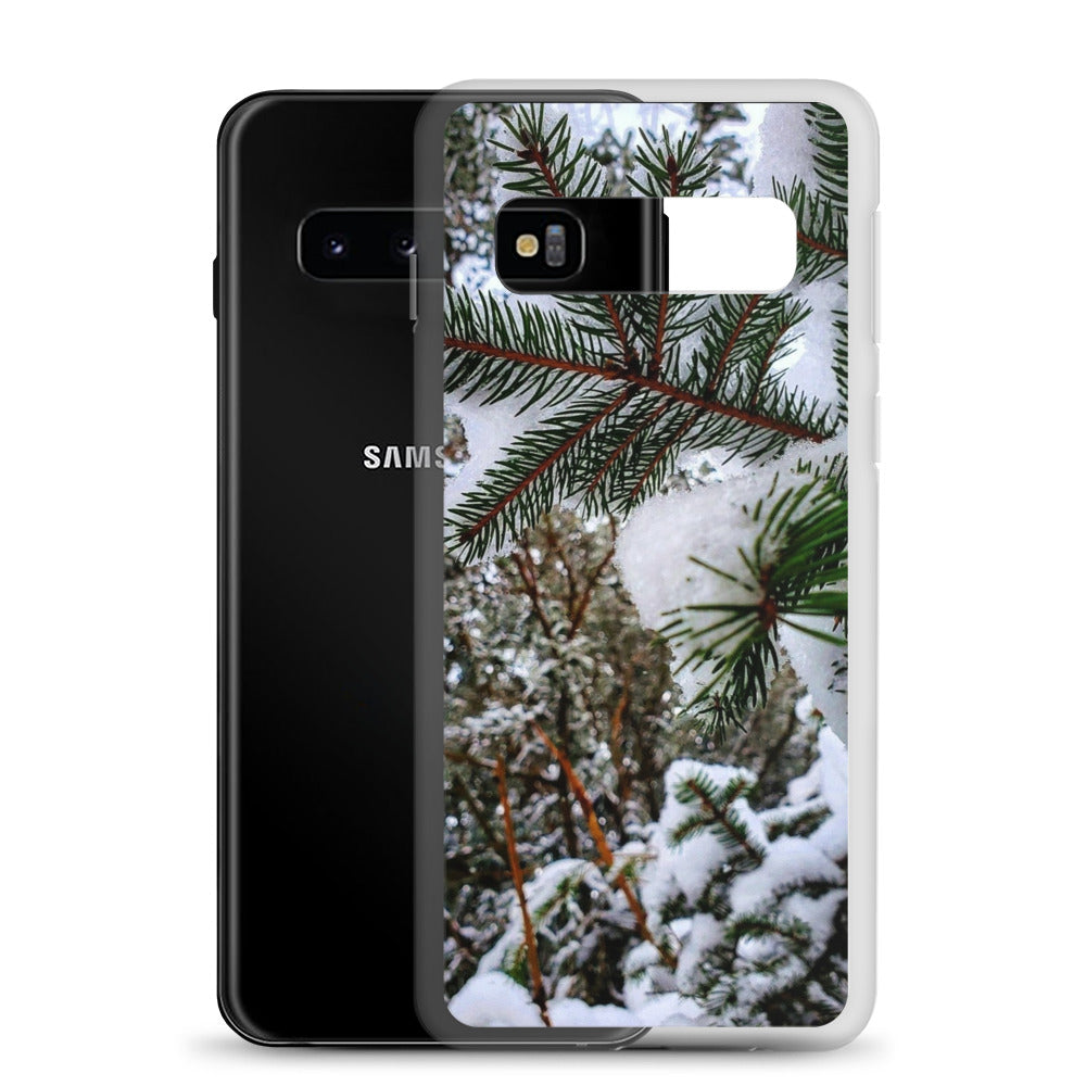 Funda transparente para Samsung® - Snowy Evergreen