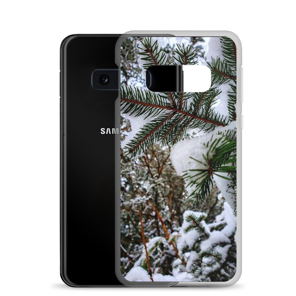 Funda transparente para Samsung® - Snowy Evergreen