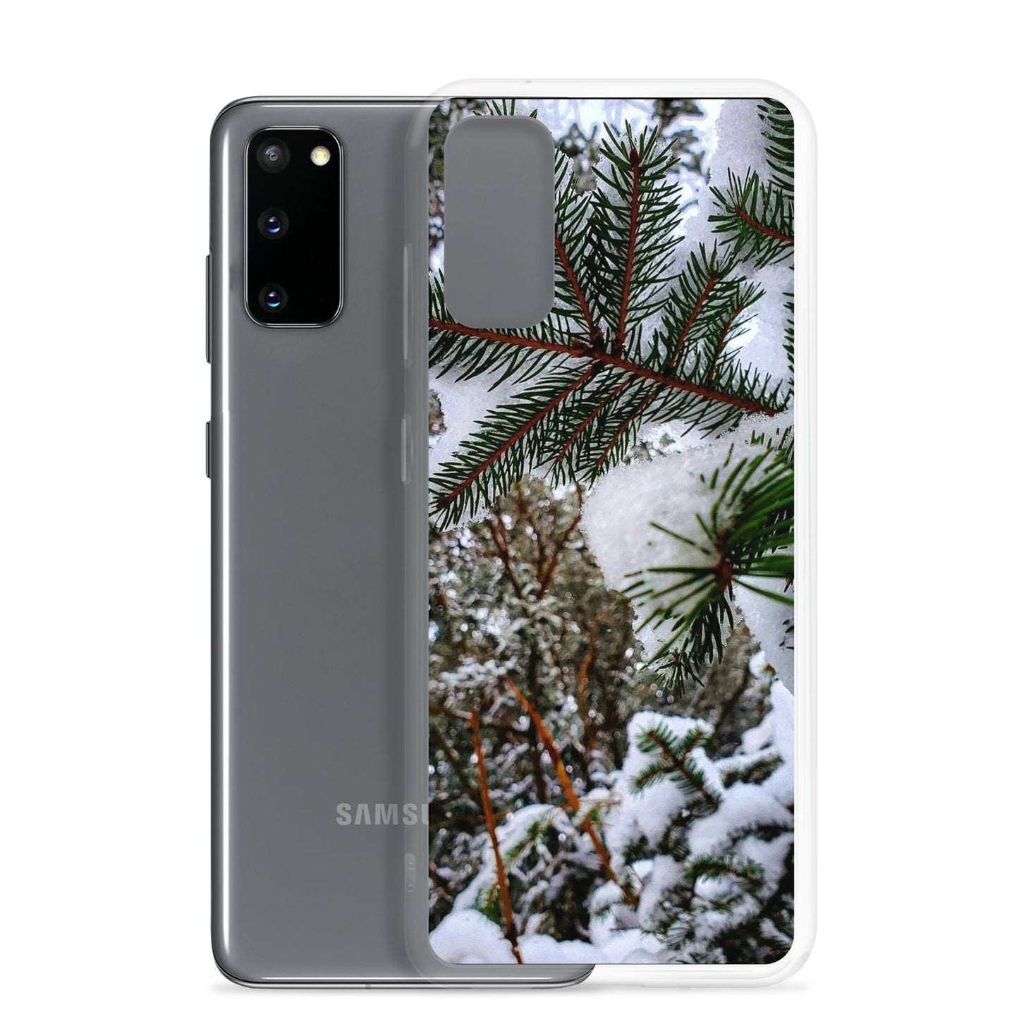 Funda transparente para Samsung® - Snowy Evergreen