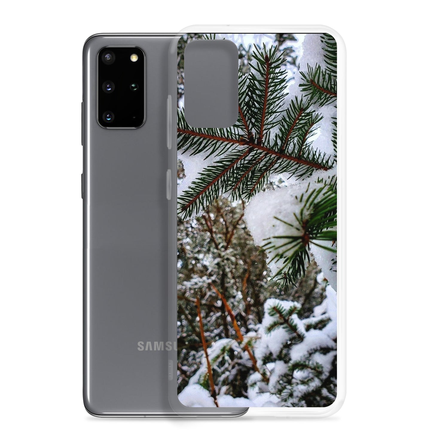 Funda transparente para Samsung® - Snowy Evergreen