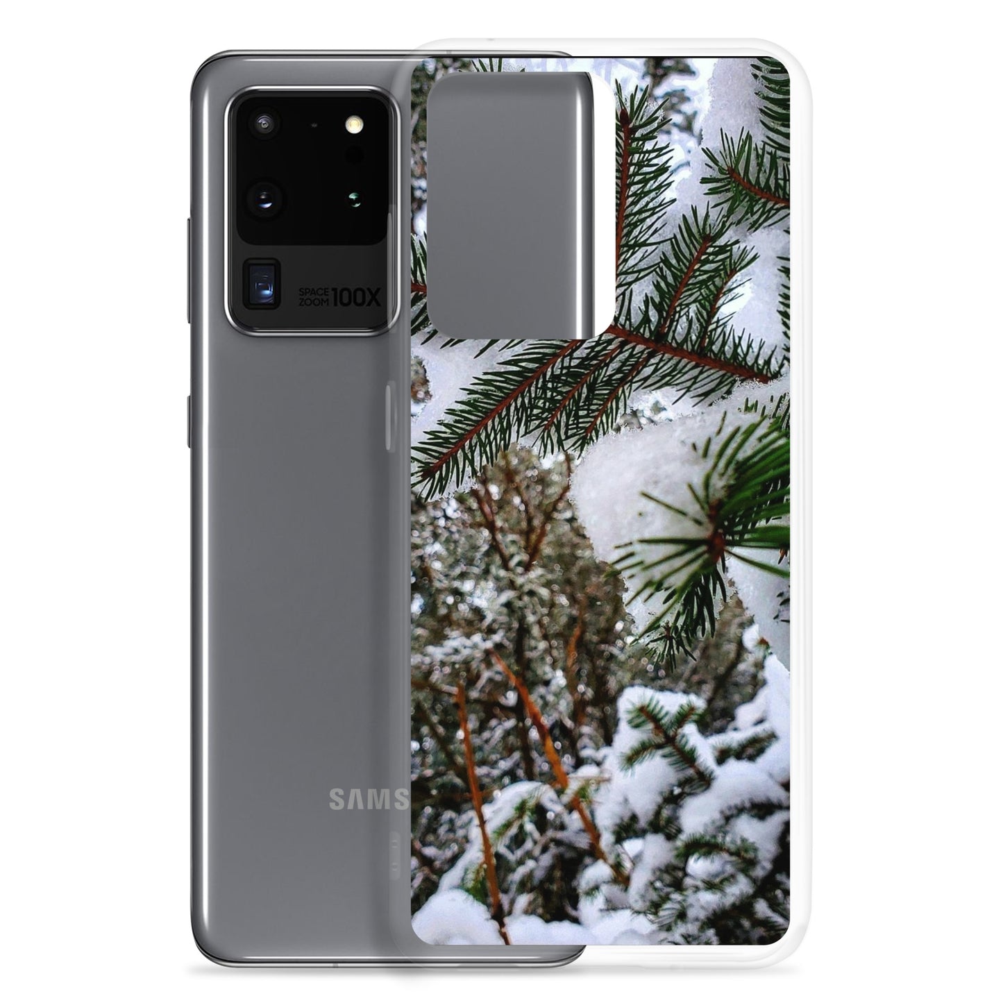 Funda transparente para Samsung® - Snowy Evergreen