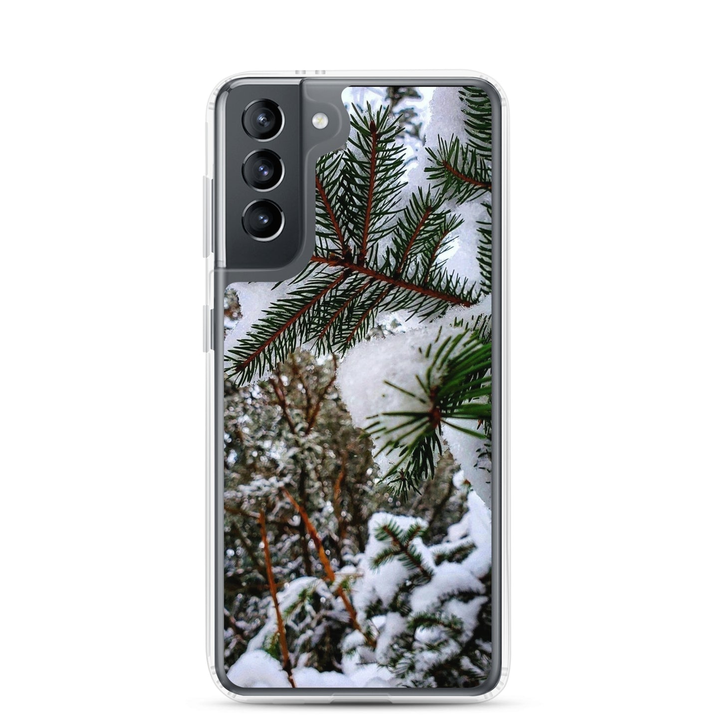 Funda transparente para Samsung® - Snowy Evergreen