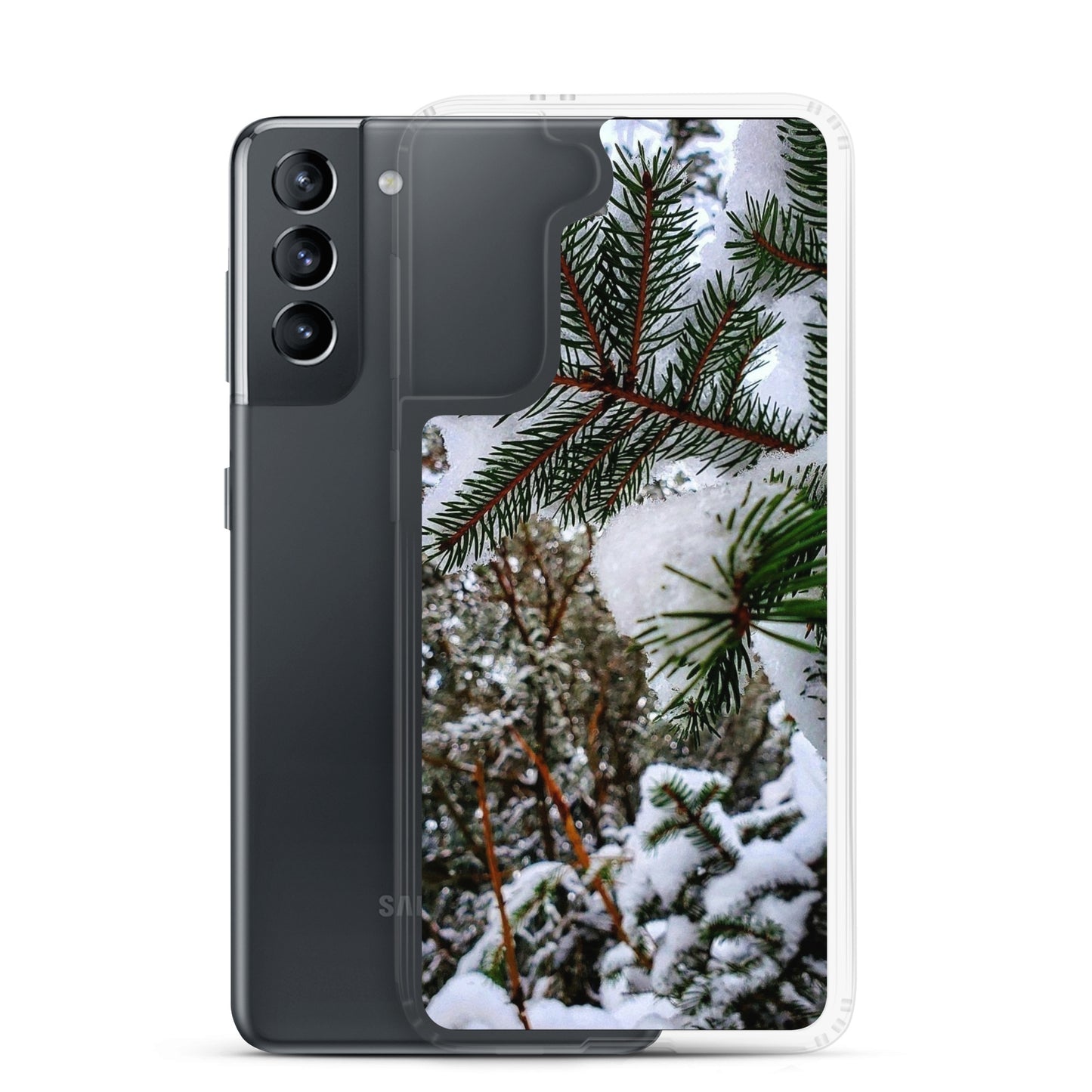 Funda transparente para Samsung® - Snowy Evergreen