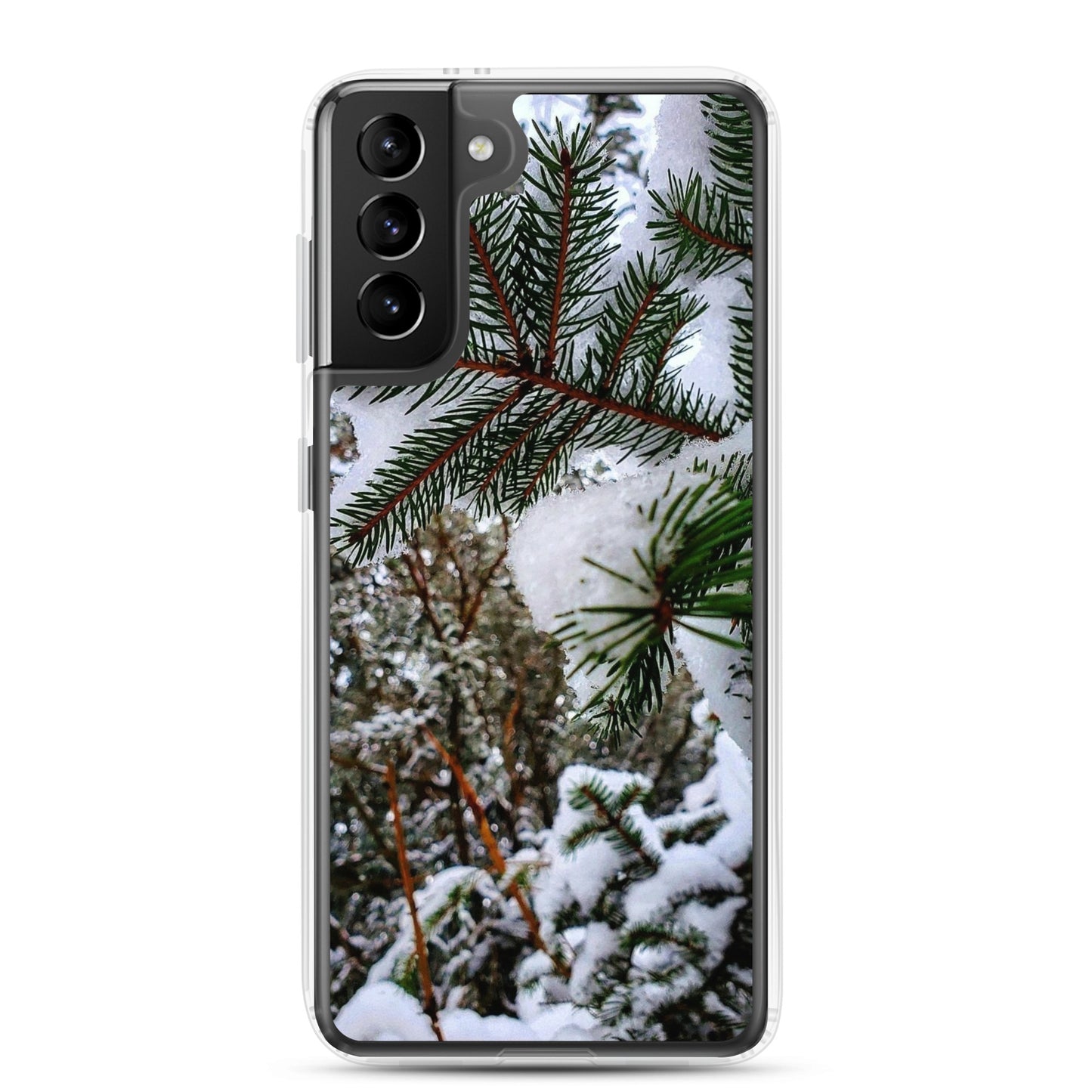 Funda transparente para Samsung® - Snowy Evergreen