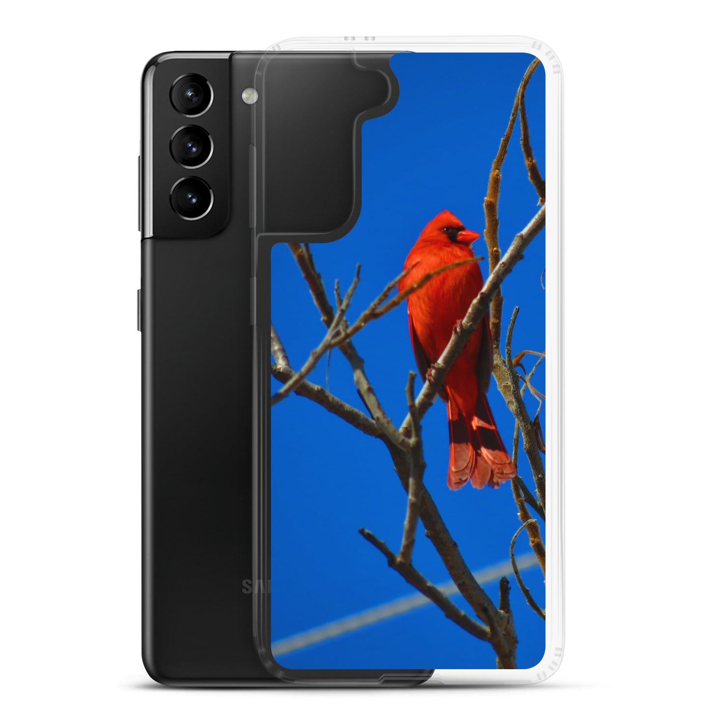 Clear Case for Samsung®- Red Cardinal