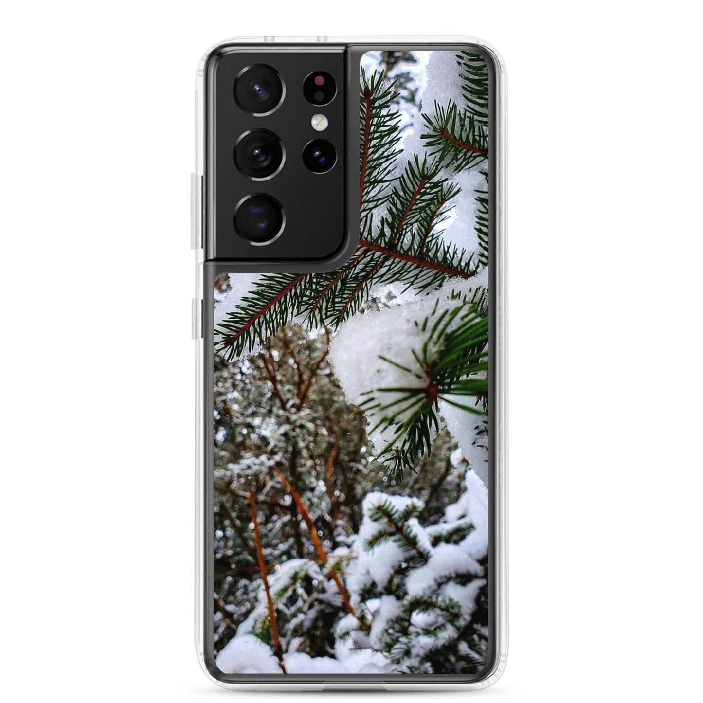 Funda transparente para Samsung® - Snowy Evergreen