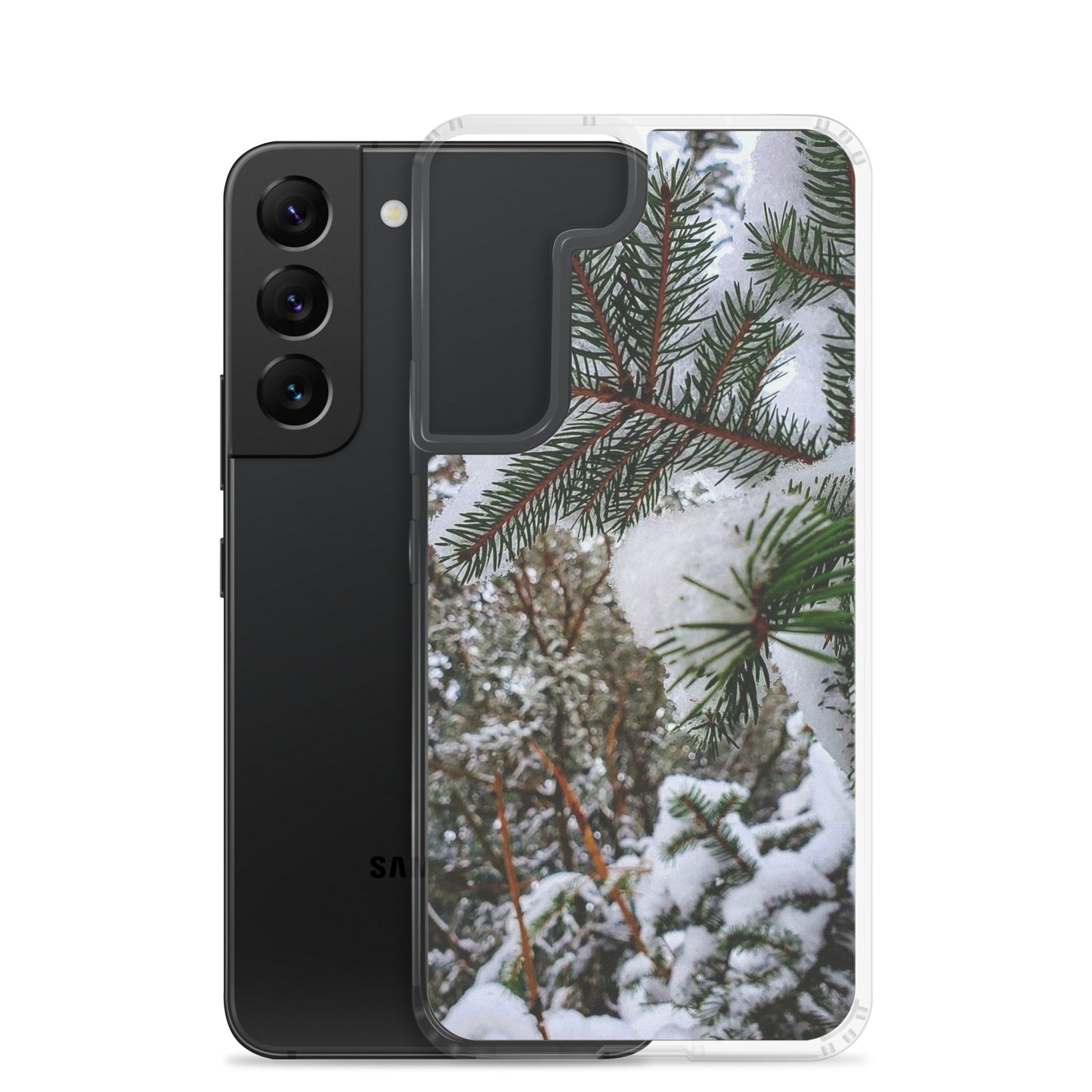 Funda transparente para Samsung® - Snowy Evergreen