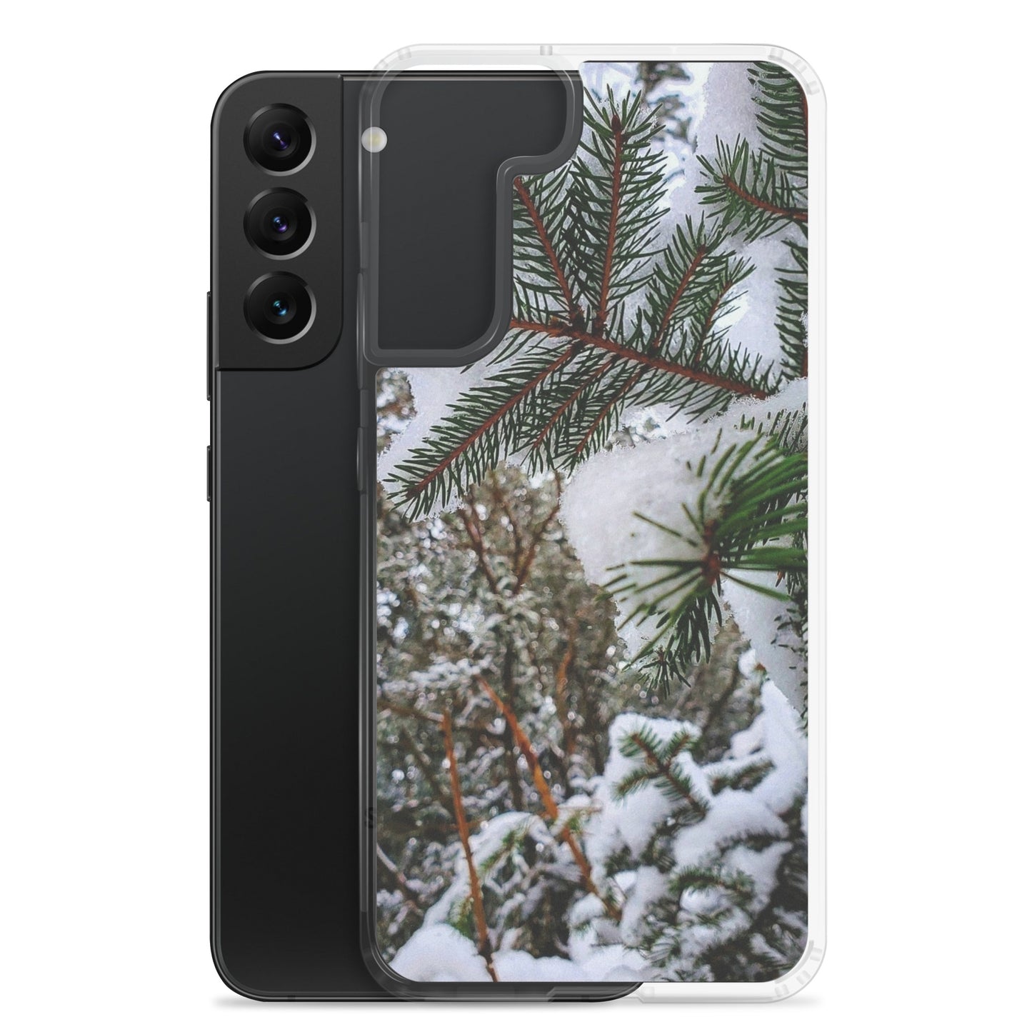 Funda transparente para Samsung® - Snowy Evergreen