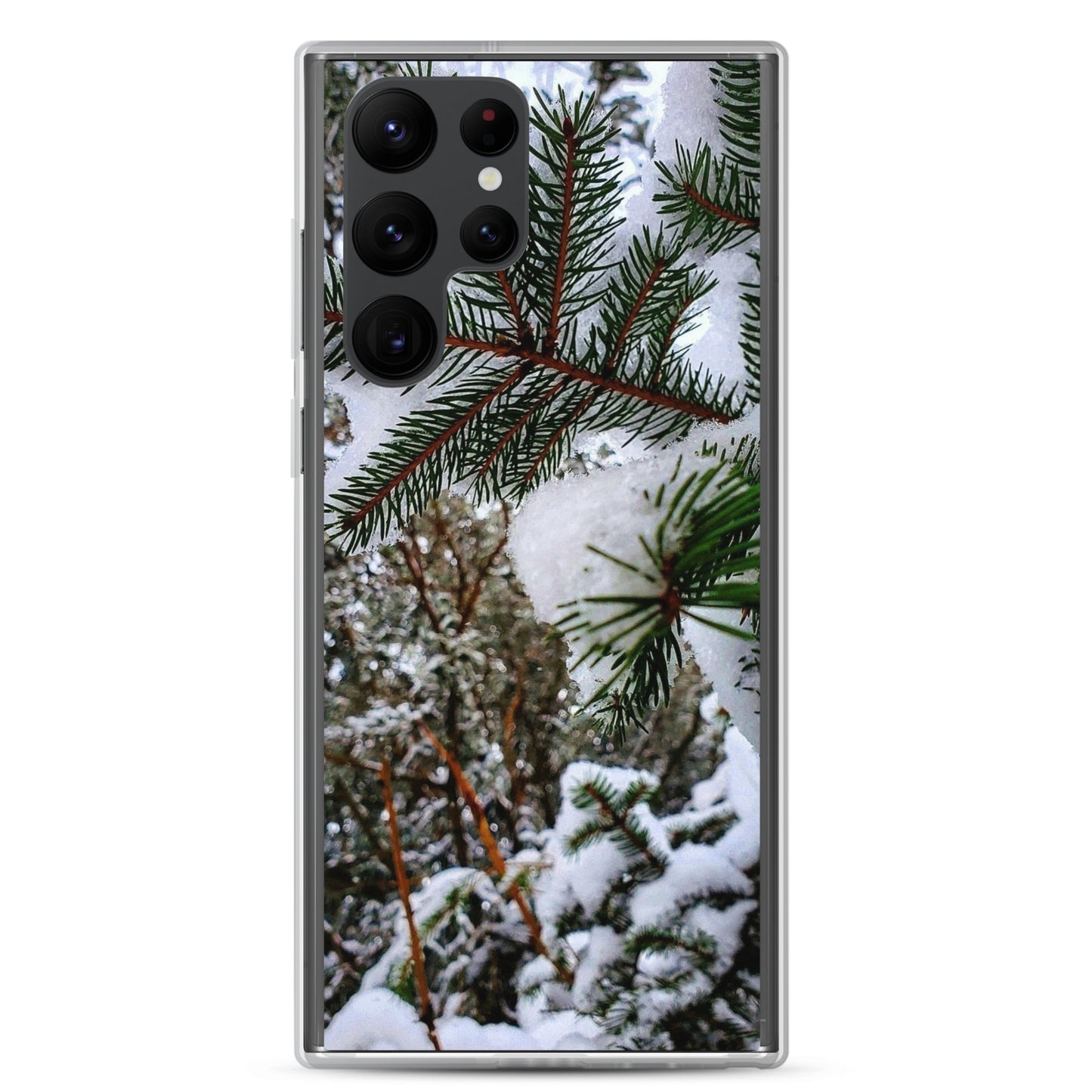 Funda transparente para Samsung® - Snowy Evergreen