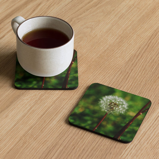 Cork-back coaster - Dandelion Wish