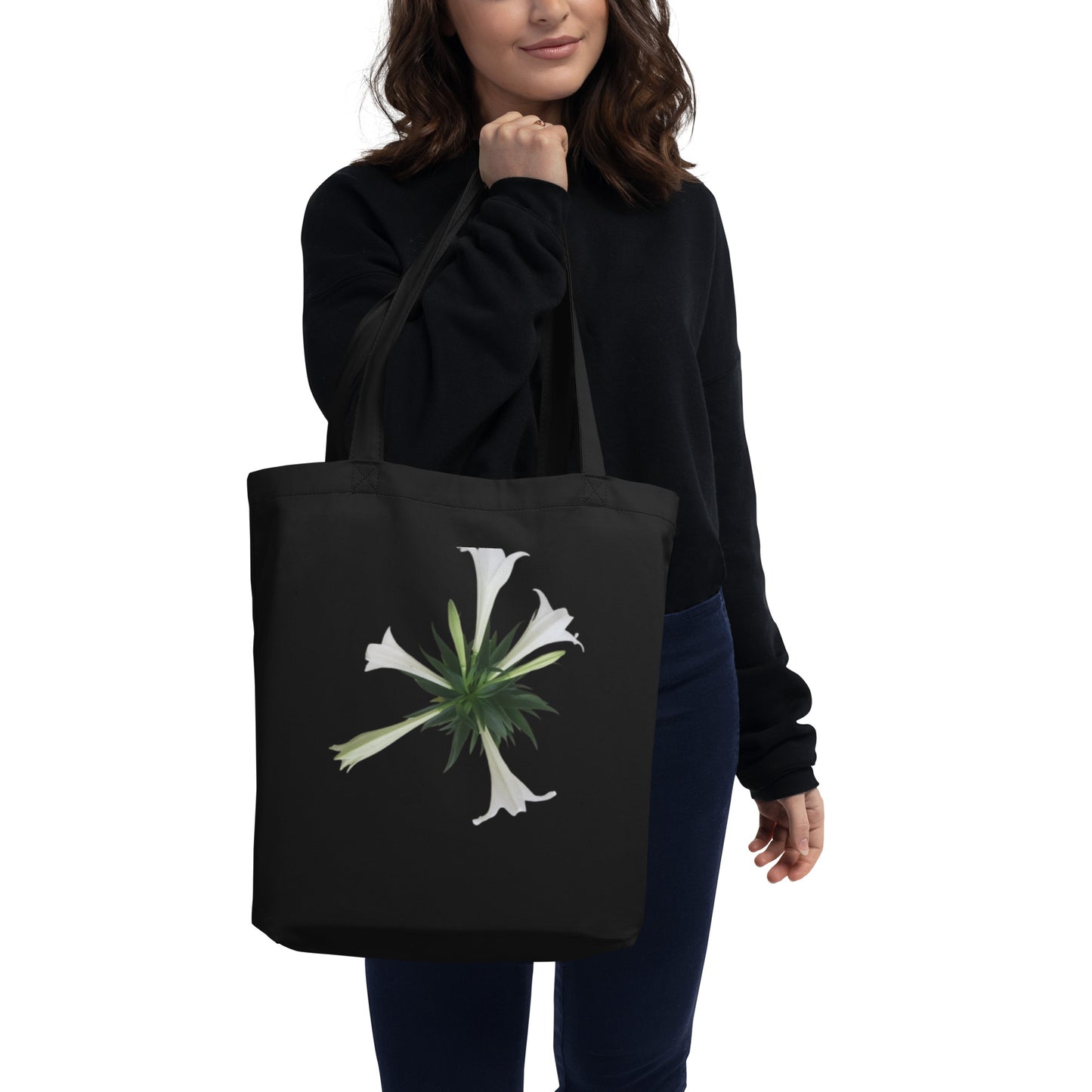 Eco Tote Bag - White Lilies (w/out background)