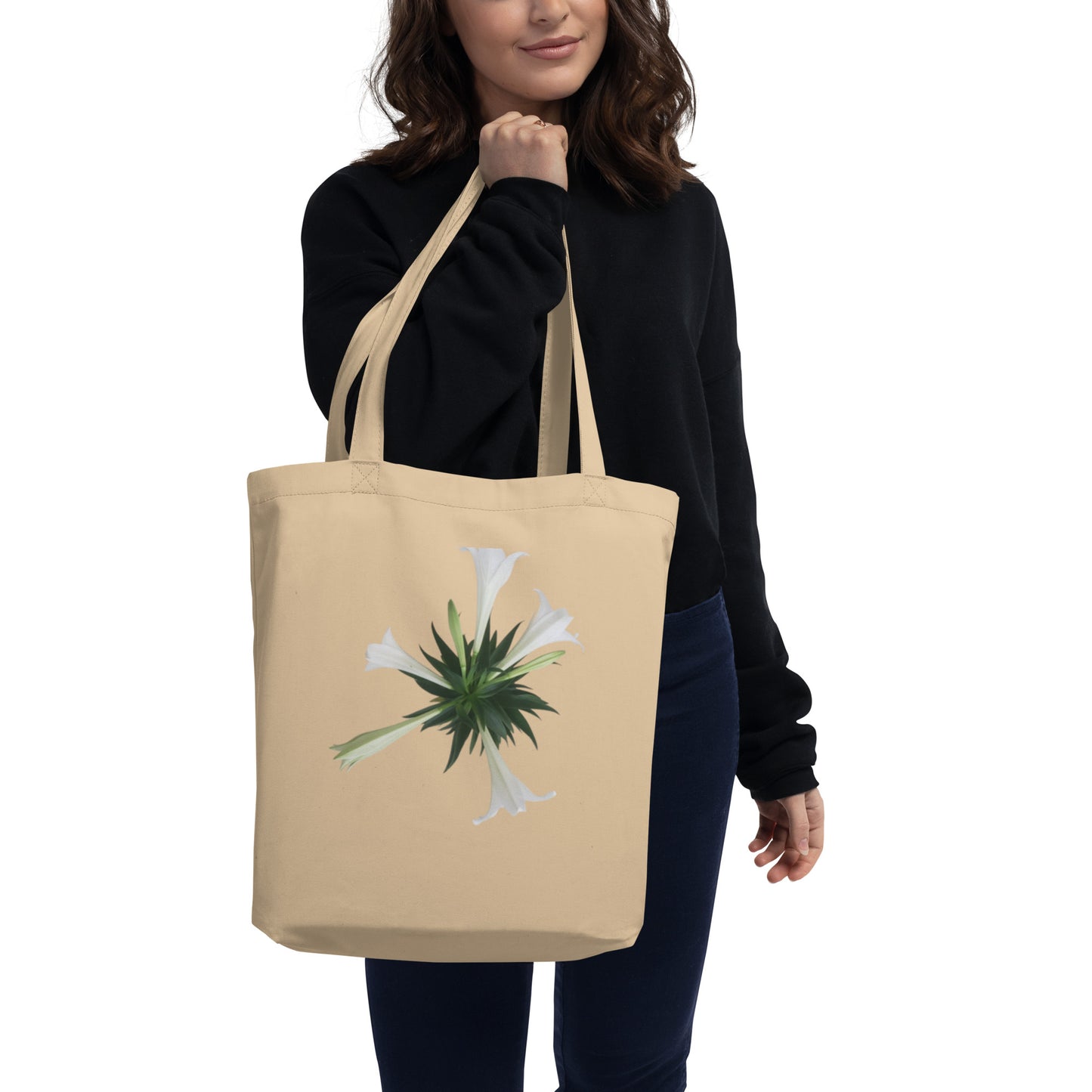 Eco Tote Bag - White Lilies (w/out background)