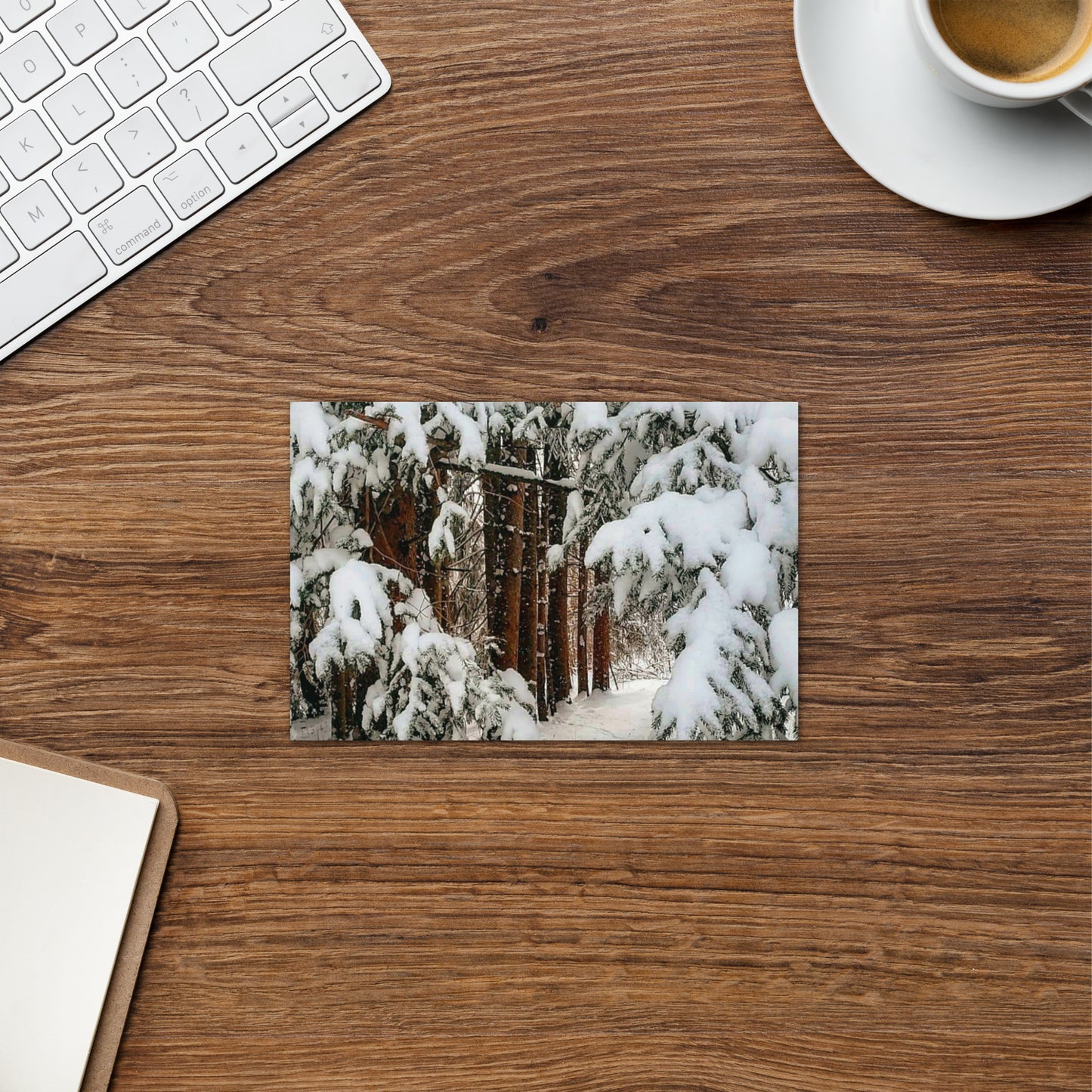 Tarjeta de felicitación- Bosques nevados