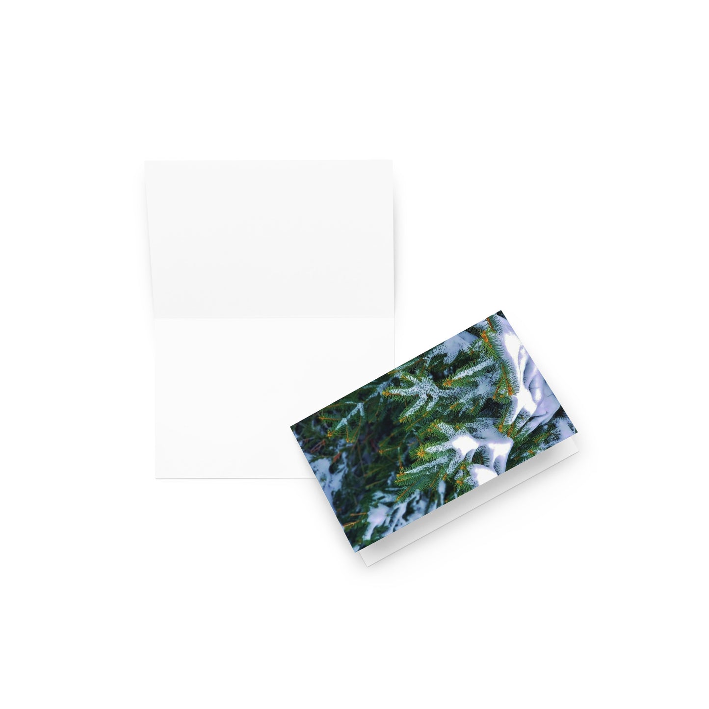 Greeting card- Snowy Evergreen 2