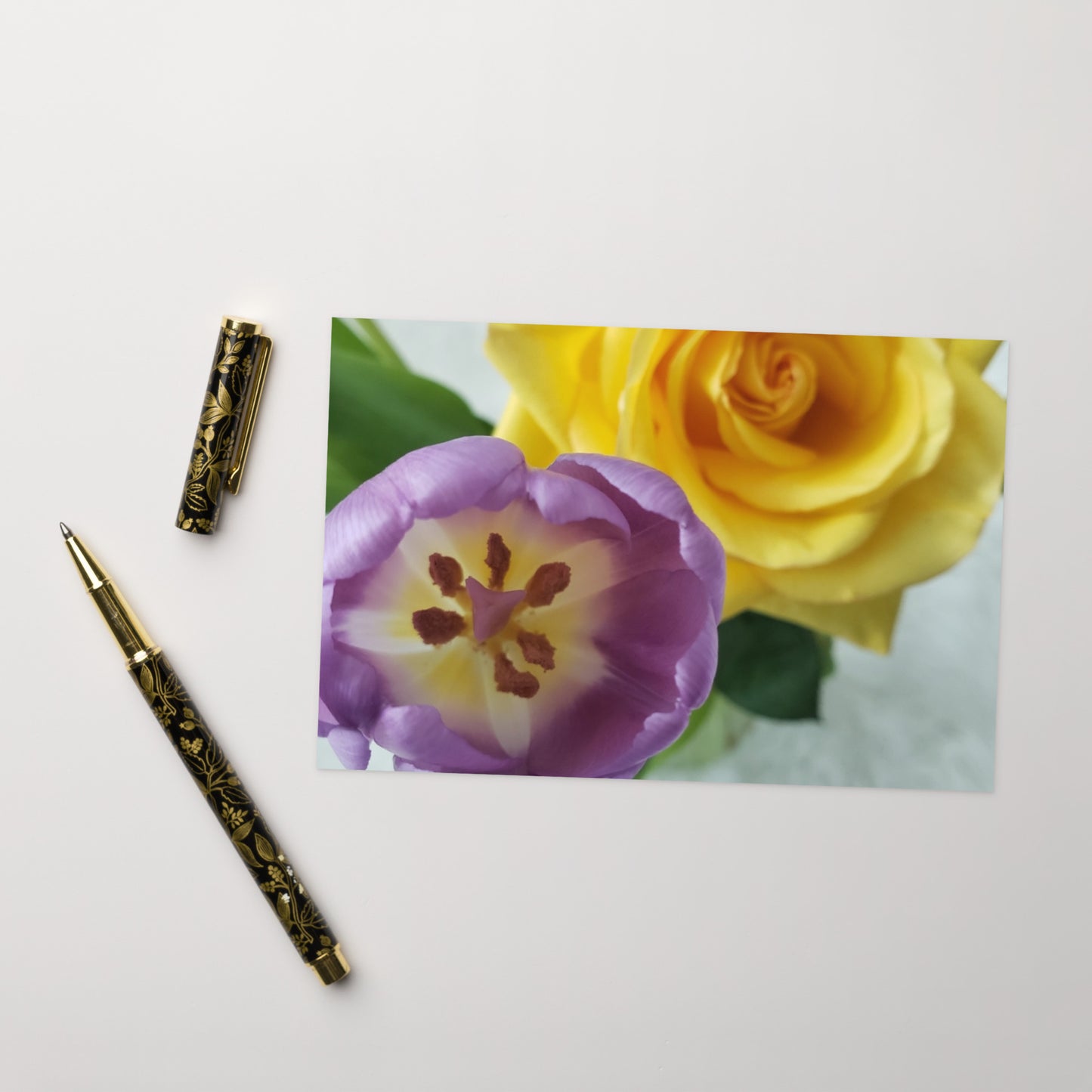 Greeting card - Tulip and Rose