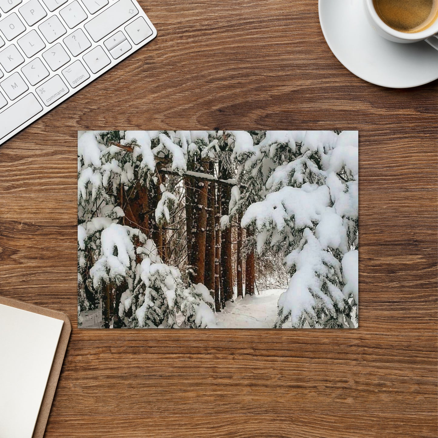 Tarjeta de felicitación- Bosques nevados