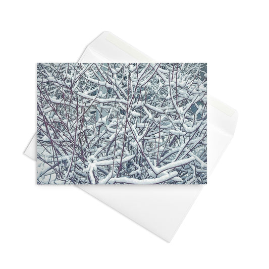 Greeting card- Snowy Bush