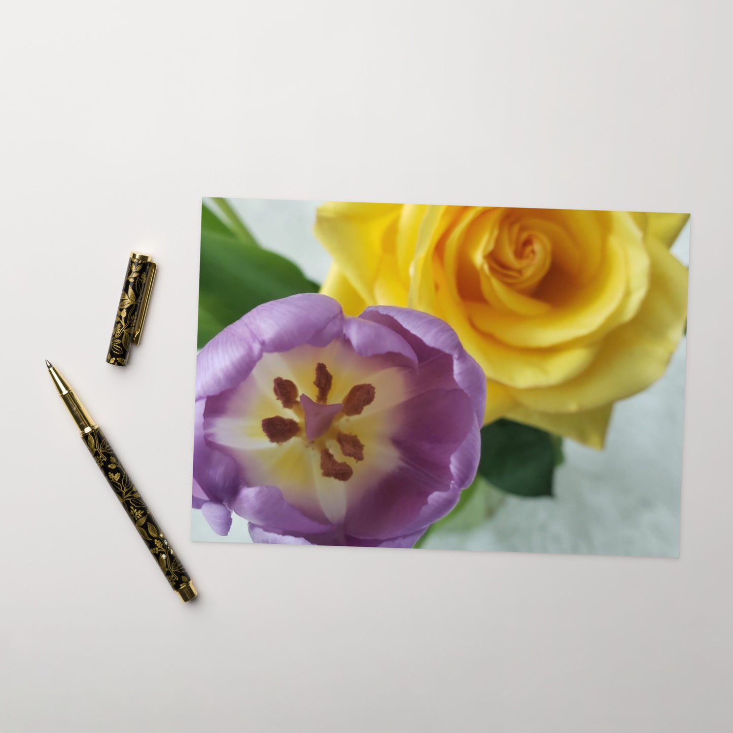 Greeting card - Tulip and Rose