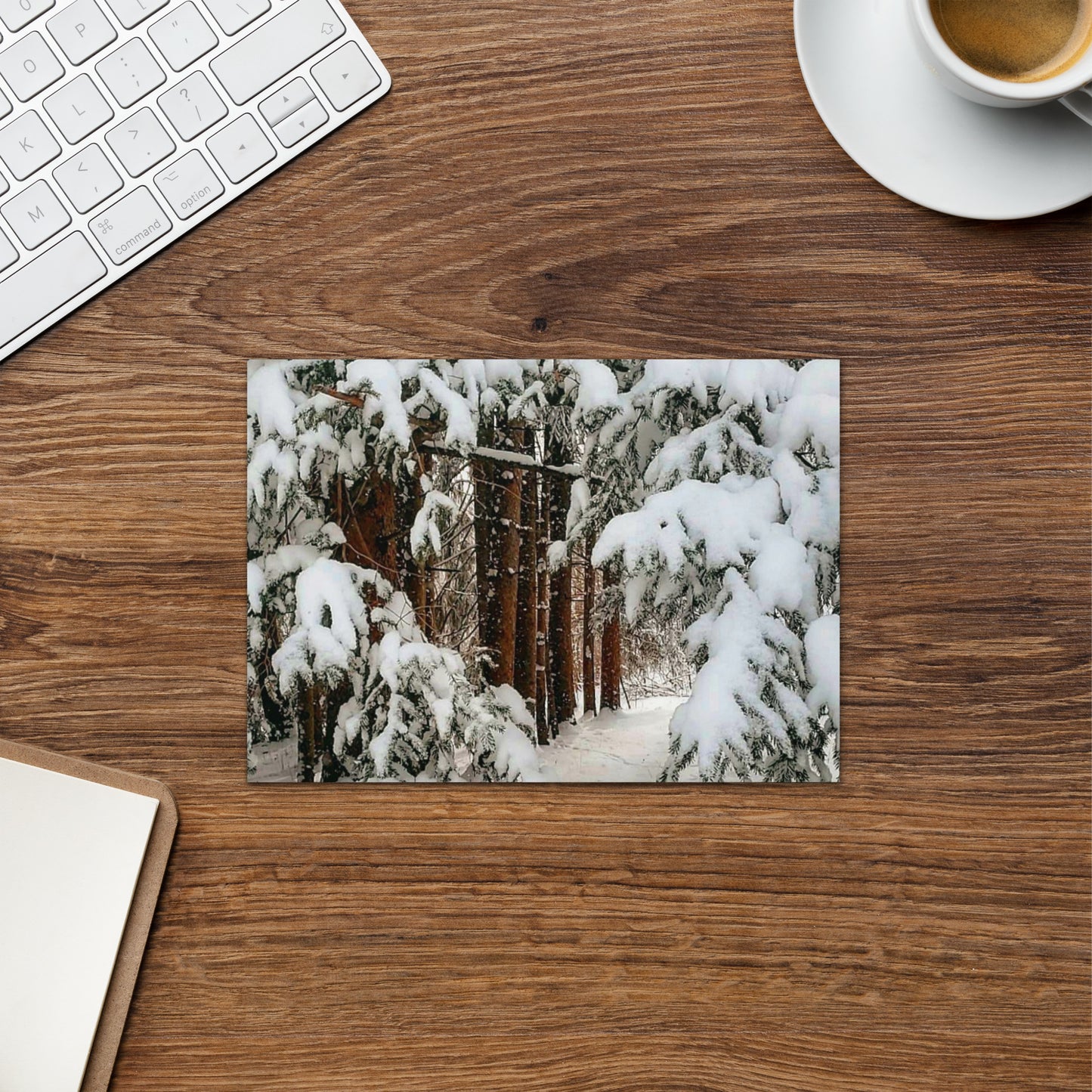 Tarjeta de felicitación- Bosques nevados