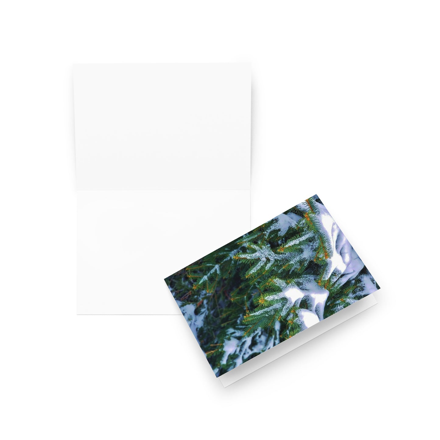 Greeting card- Snowy Evergreen 2