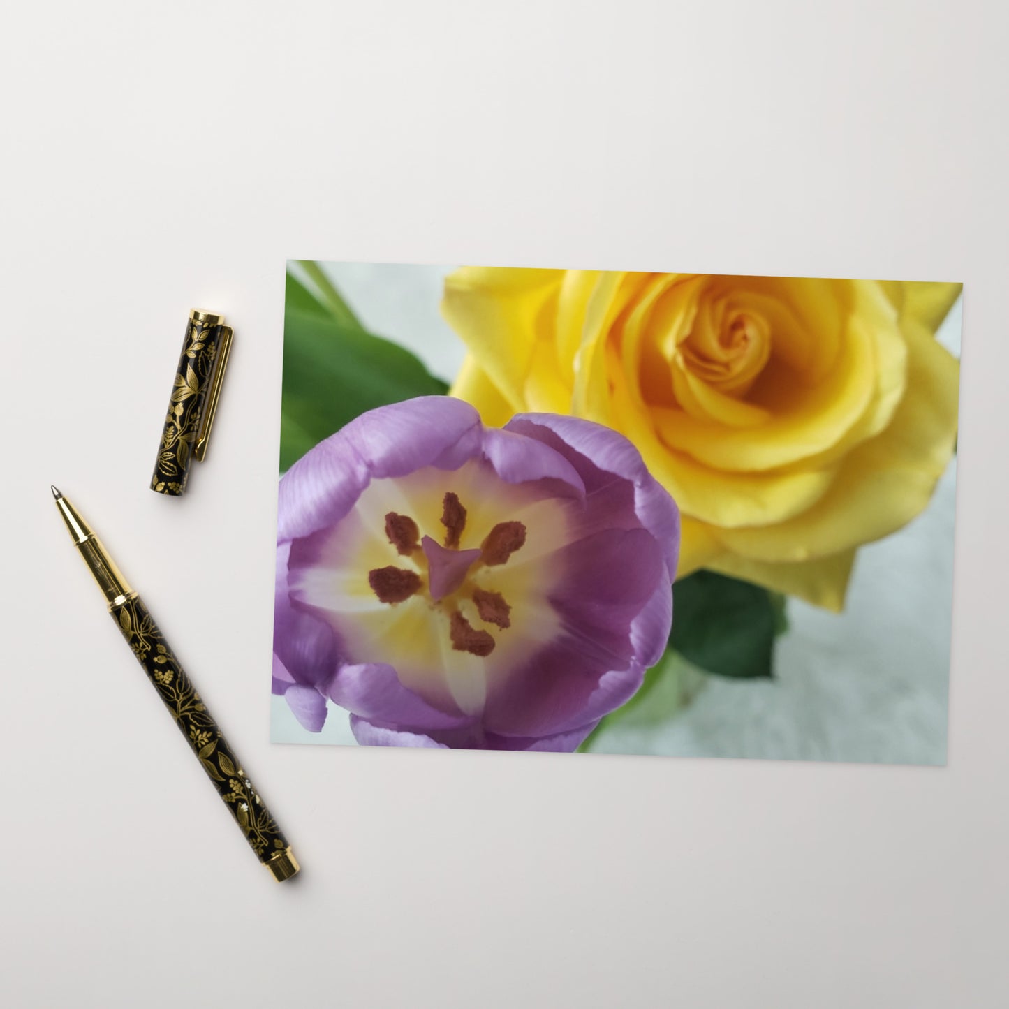 Greeting card - Tulip and Rose