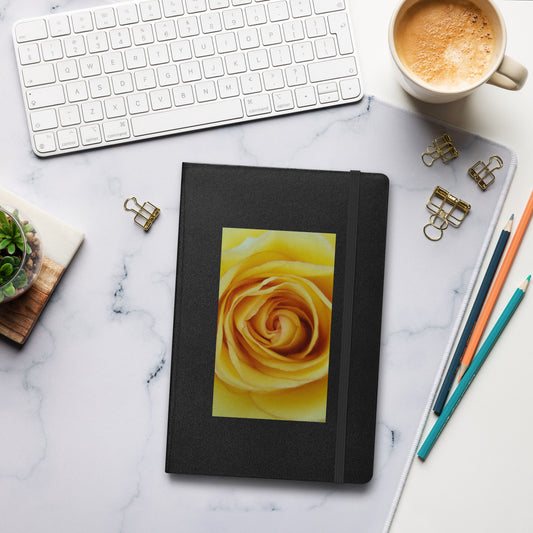 Hardcover bound notebook - Yellow Rose