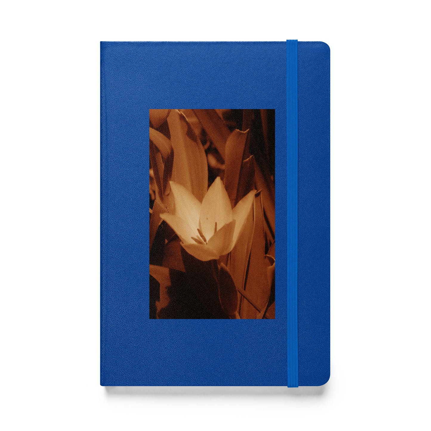 Hardcover bound notebook - Sepia Opened Tulip