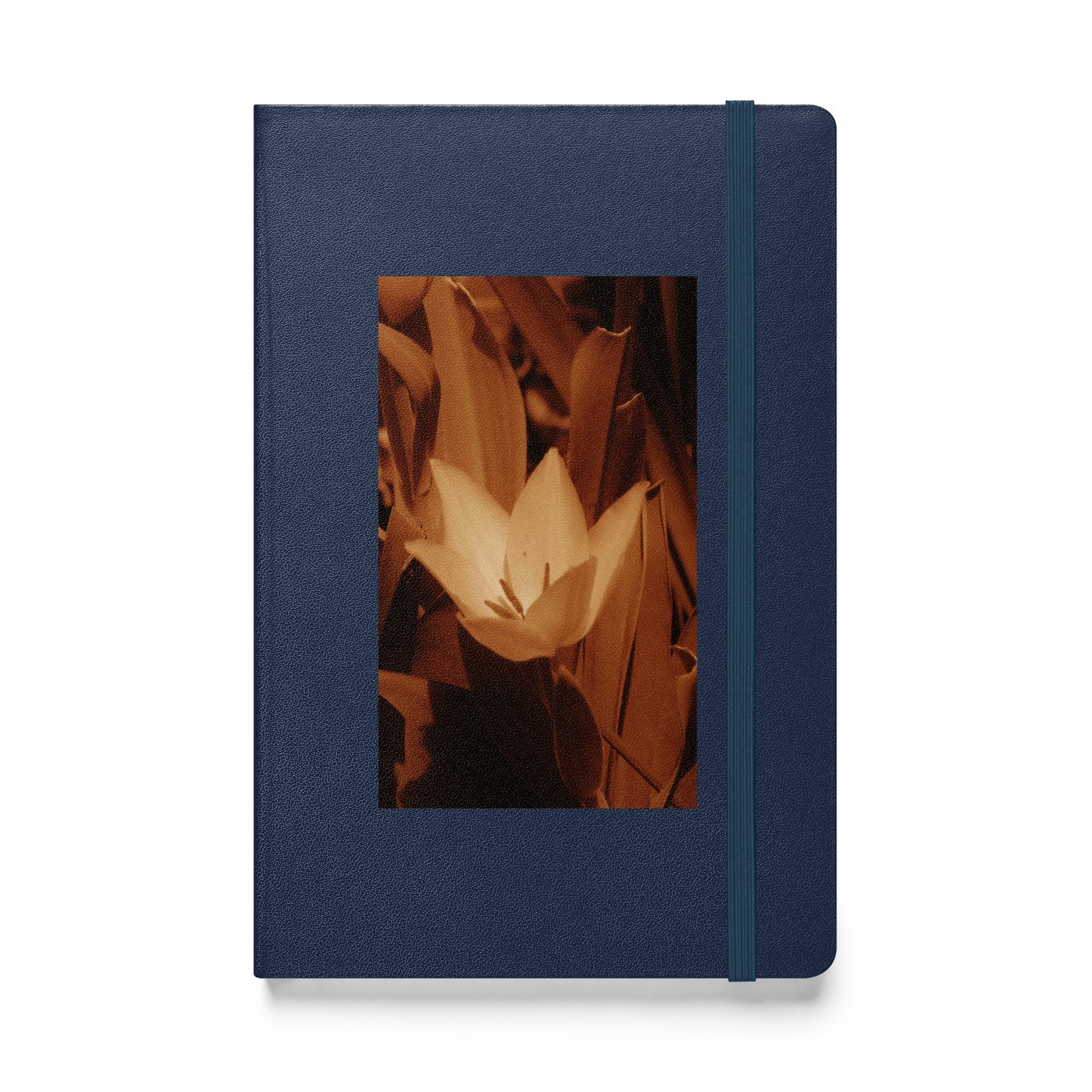 Hardcover bound notebook - Sepia Opened Tulip