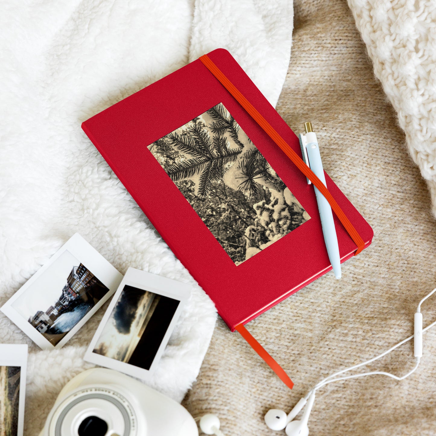 Cuaderno encuadernado en tapa dura - Snowy Evergreen