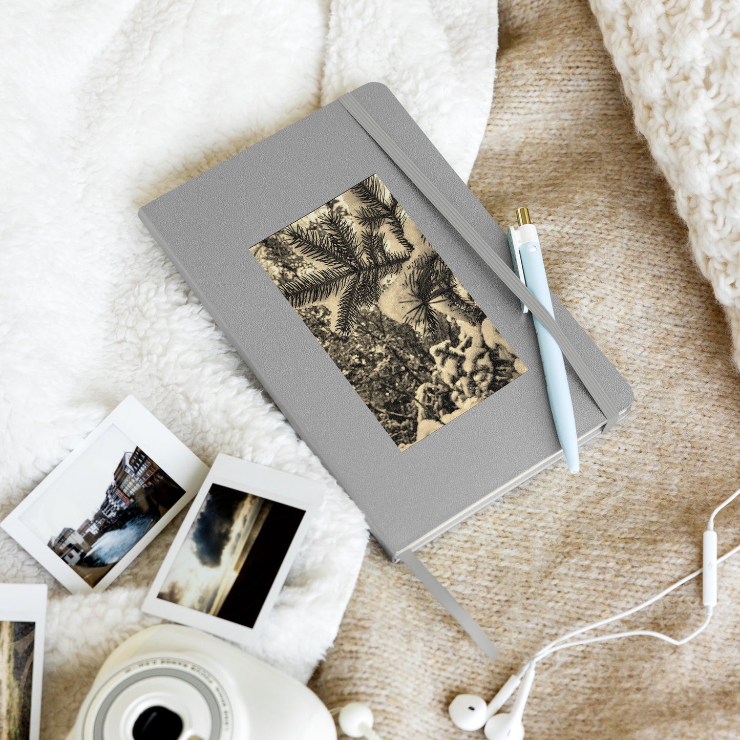 Cuaderno encuadernado en tapa dura - Snowy Evergreen