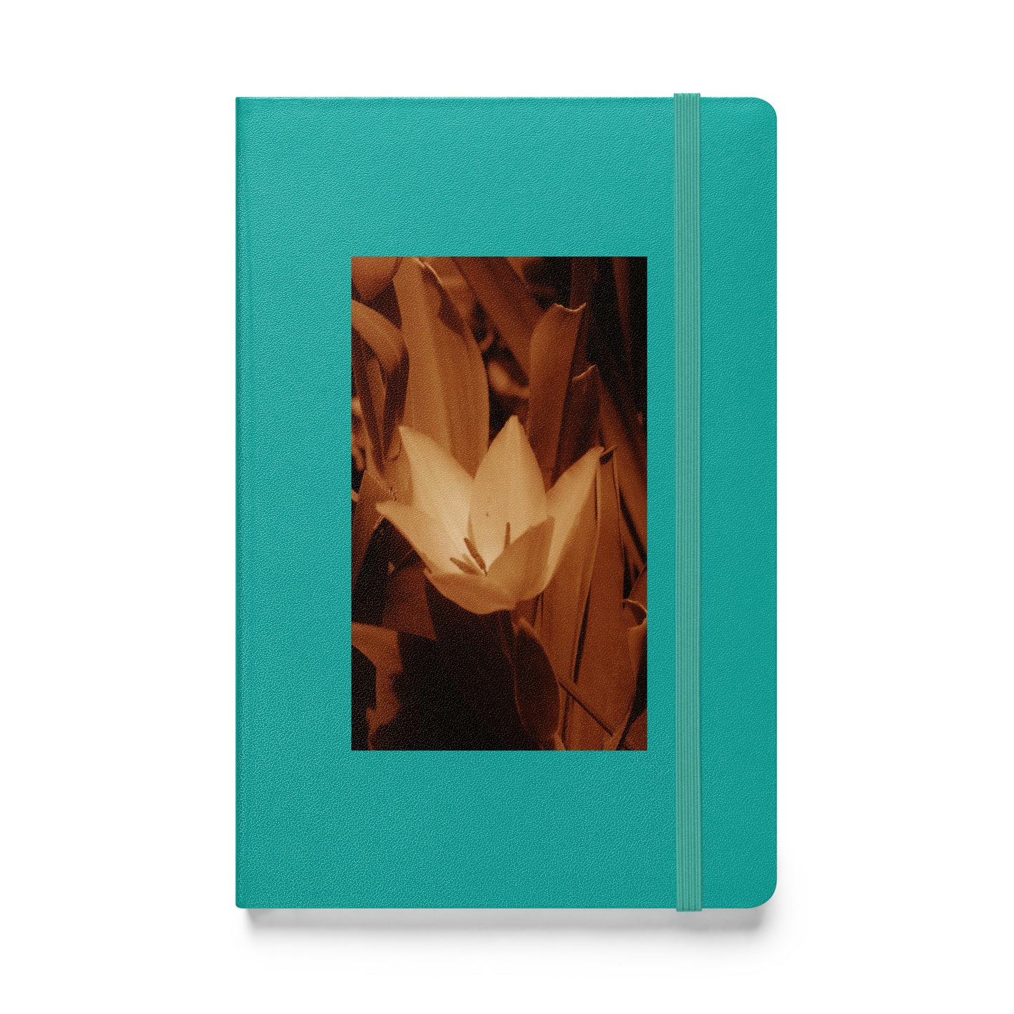 Hardcover bound notebook - Sepia Opened Tulip