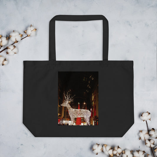 Tote bag orgánico grande- Luces de Navidad