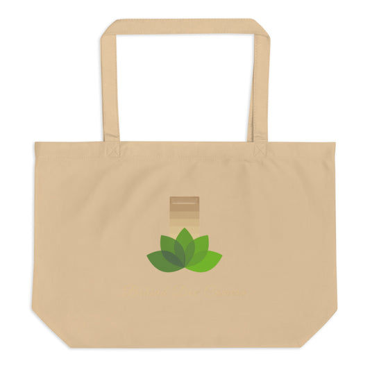 Large organic tote bag - Behind Dee Camera® logo