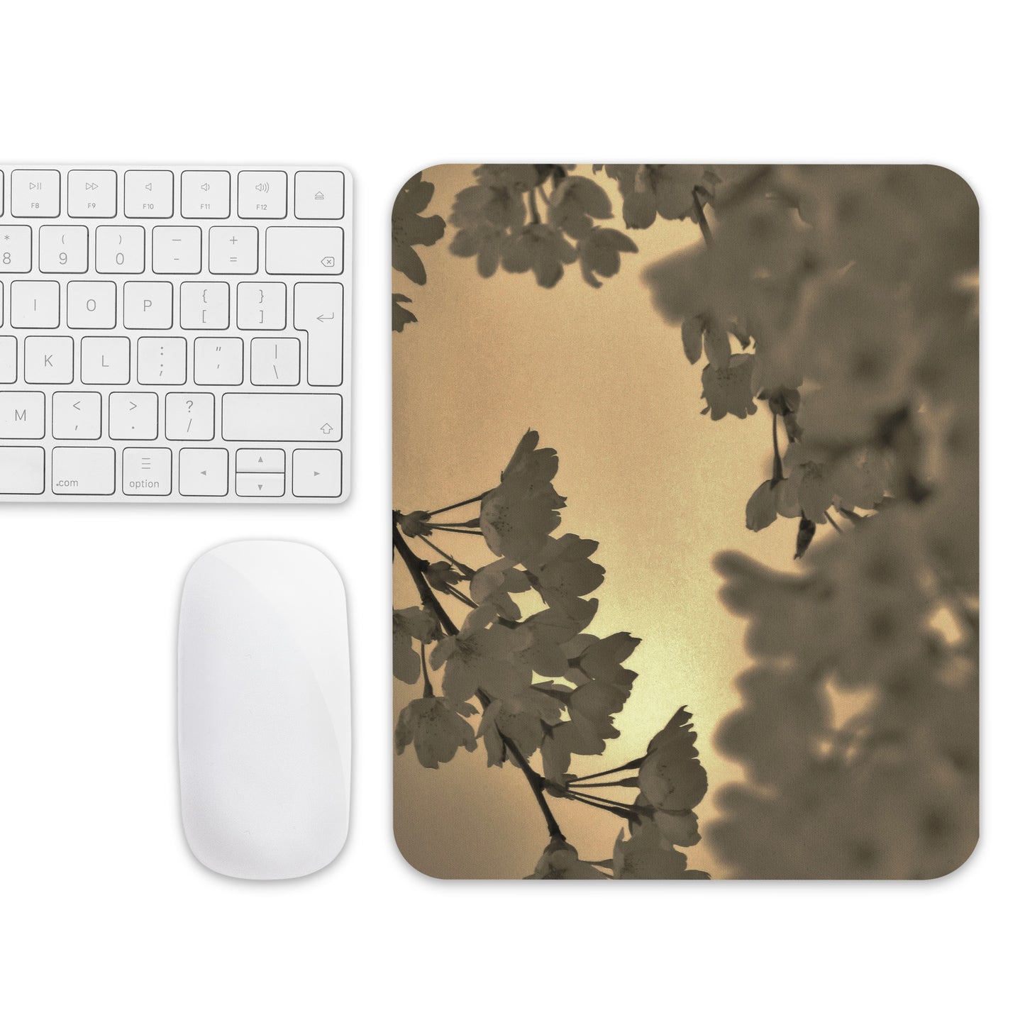 Mouse pad - Sepia Cherry Blossoms