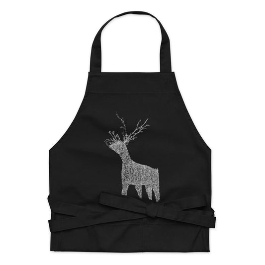 Organic Cotton Apron - Sparkly Reindeer