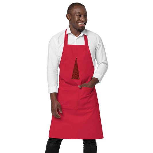 Organic Cotton Apron - Red Christmas Tree