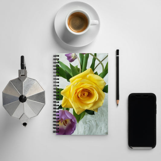 Spiral notebook - Tulip and Rose Bouquet