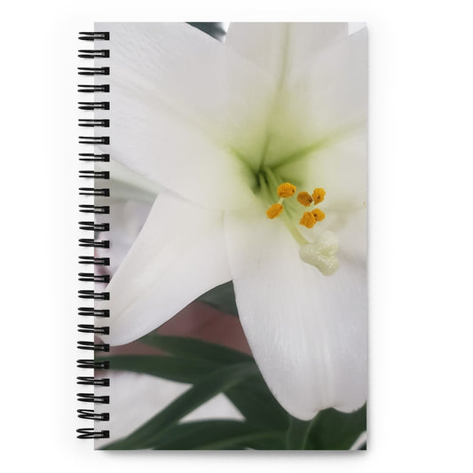 Spiral notebook - White Lily