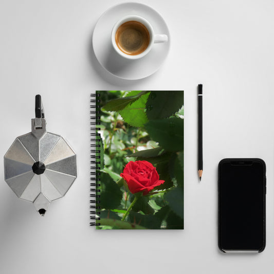 Spiral notebook - Single Red Rose